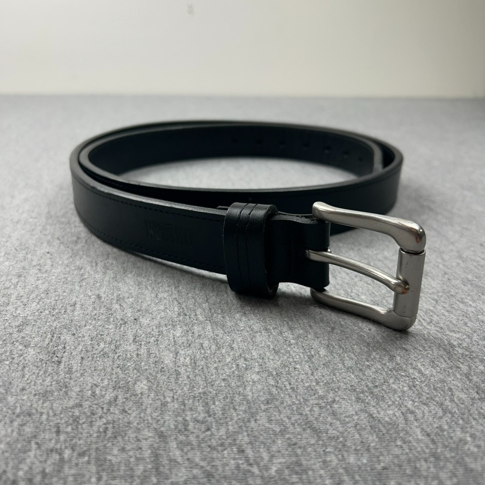 Duluth Trading Co Italian Leather Belt Mens 52 Black 11019 USA *READ*
